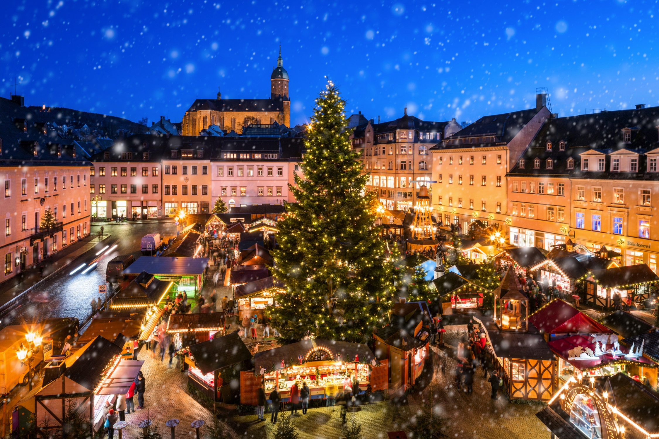 Weihnachtsmarkt in Annaberg-Buchholz im Erzgebirge, Deutschland