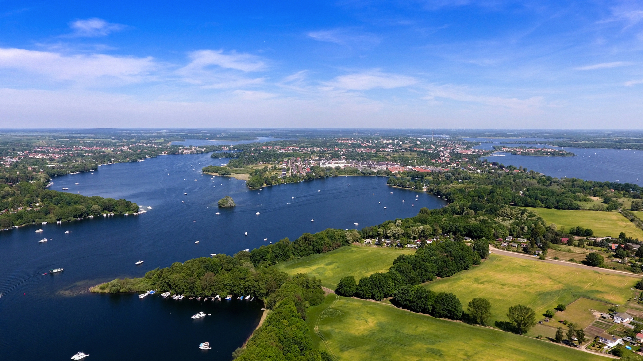 Luftaufnahme von Werder in Brandenburg, Deutschland