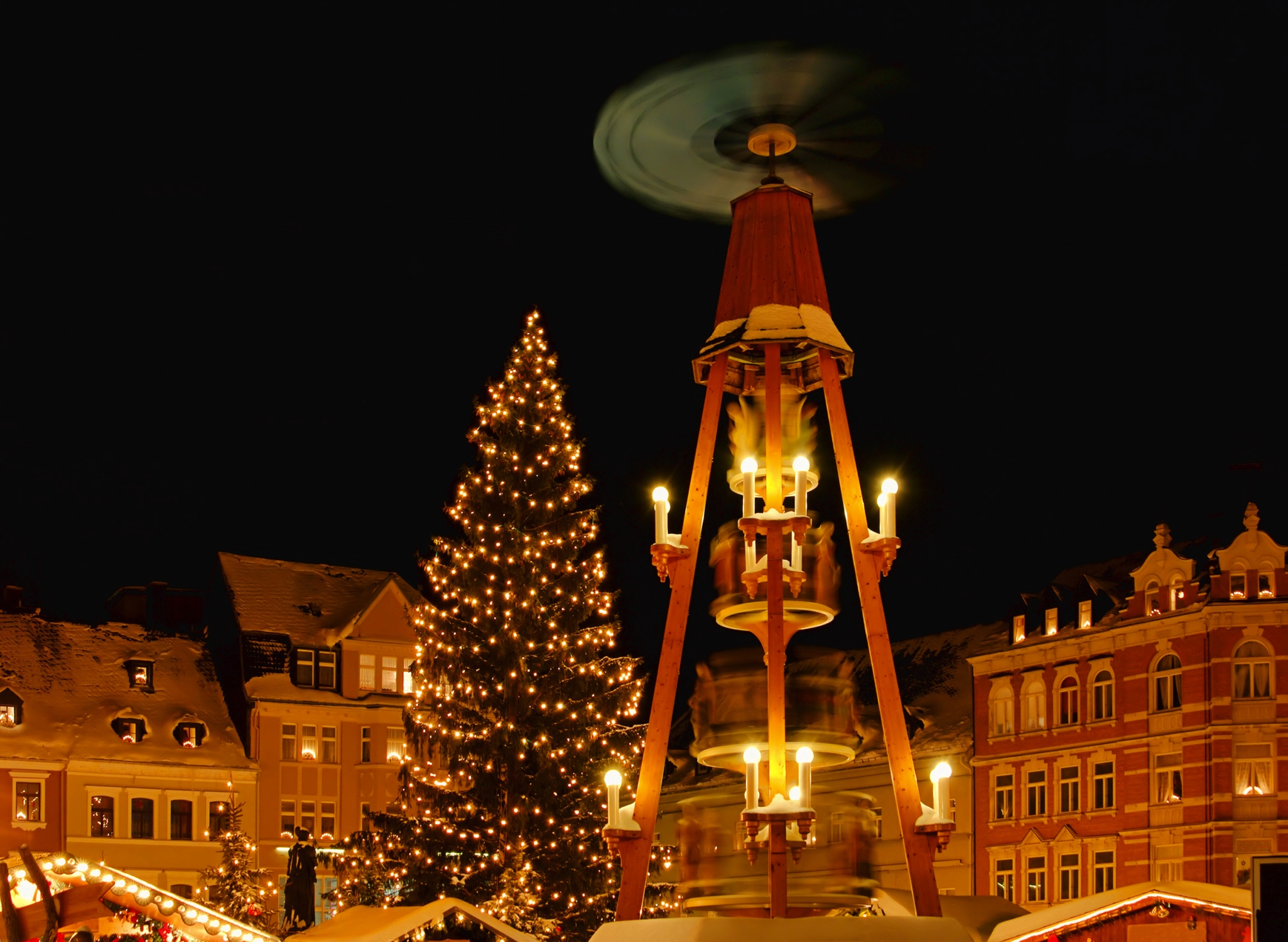 Weihnachtsmarkt in Annaberg-Buchholz im Erzgebirge, Deutschland