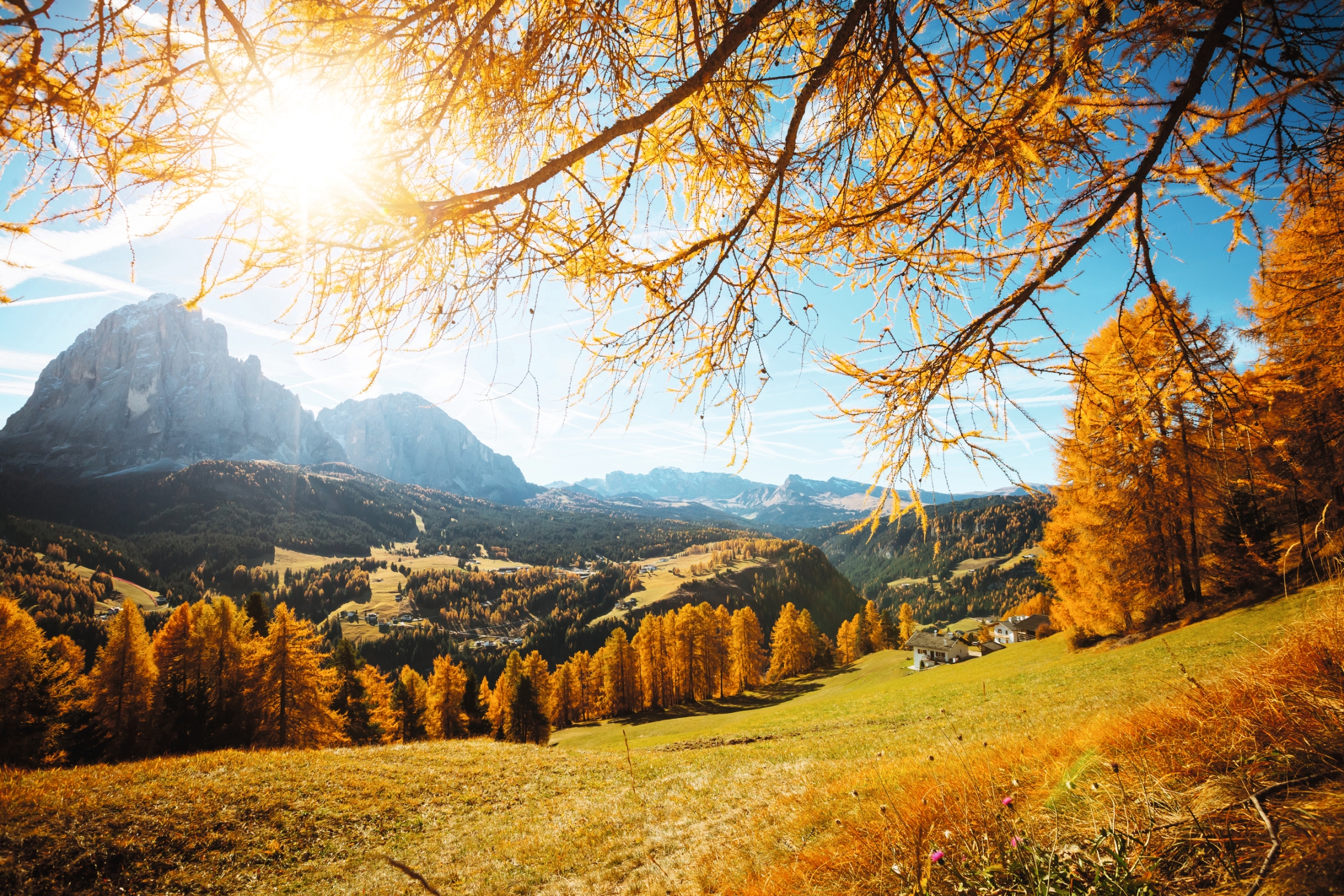 Herbstlandschaft in Gröden