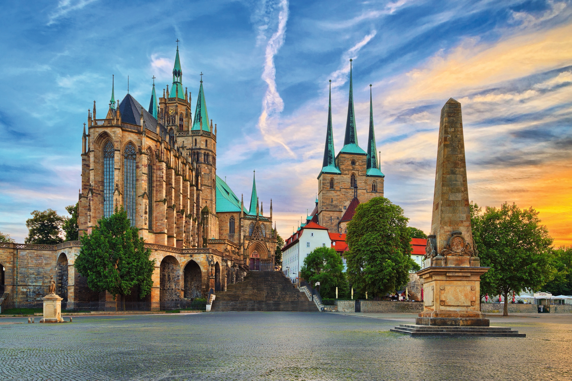 Erfurt Dom am Abend