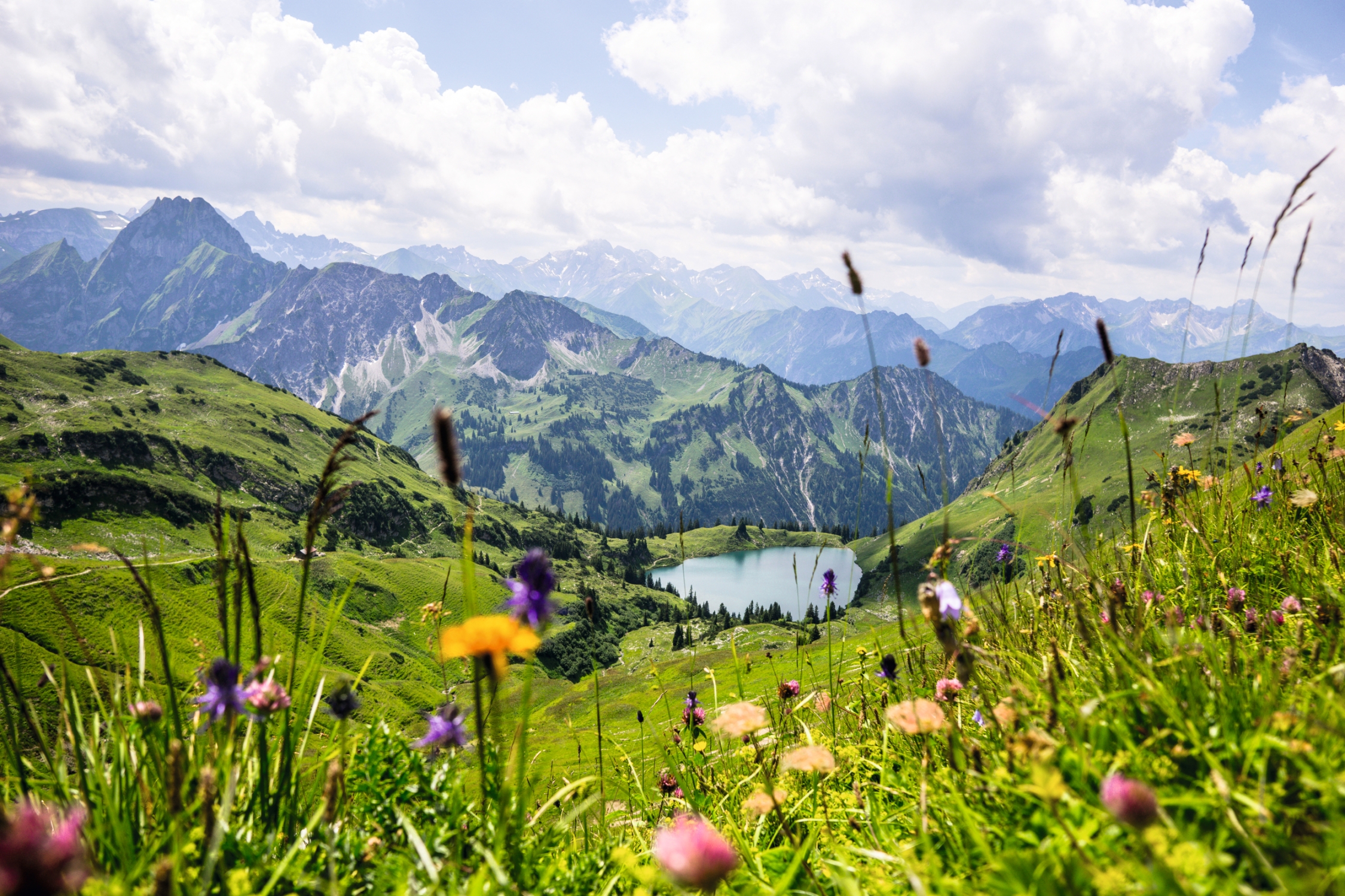 Seealpsee in den Allgäuer Bergen - Bergsee im Allgäu