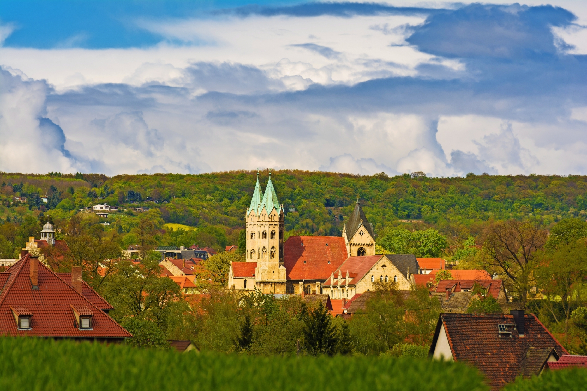 Freyburg und Stadtkirche St Marien im Burgenlandkreis, Sachsen-Anhalt