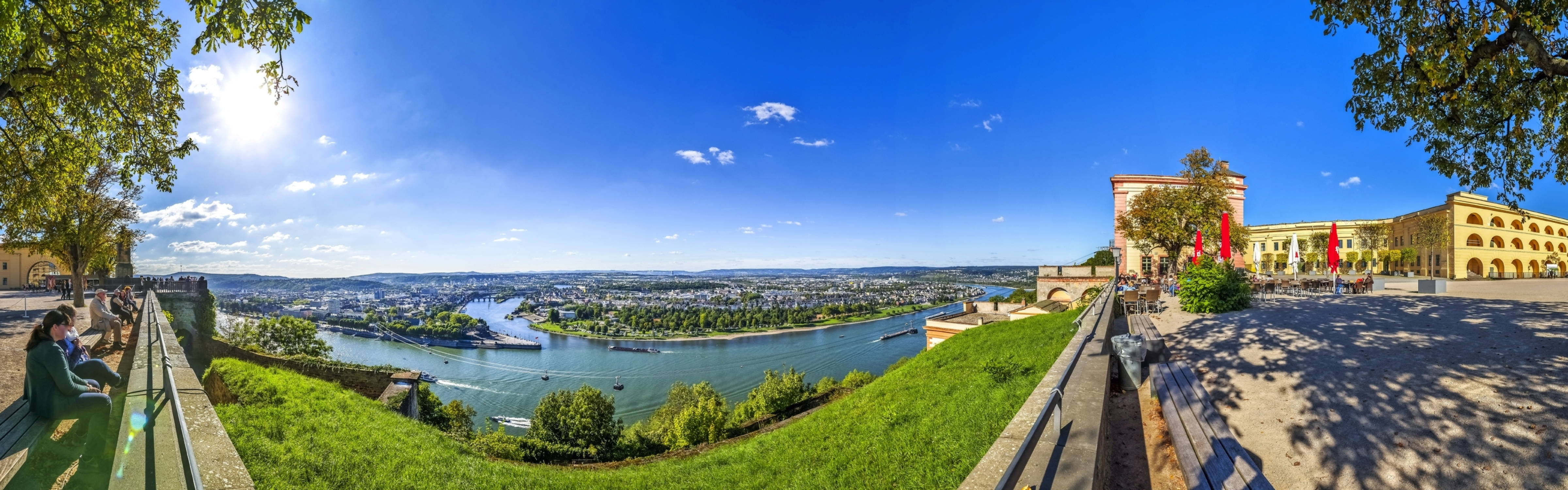 Koblenz: Blick von der Festung Ehrenbreitstein